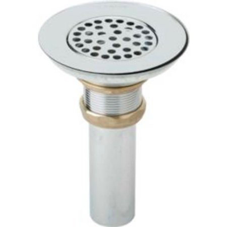 ELKAY Elkay, Chrome Drain Fitting w/Perforated 3in Grid Strainer For Kitchen LK18